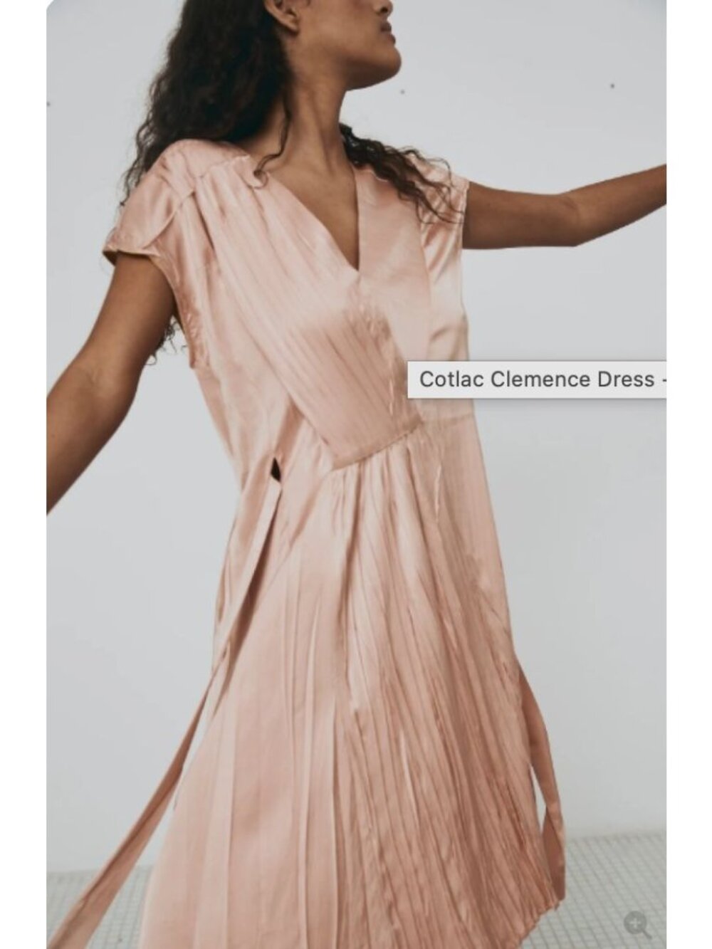 Cotelac Clemence Dress peach Nude size 0 $385 french capsule romantic